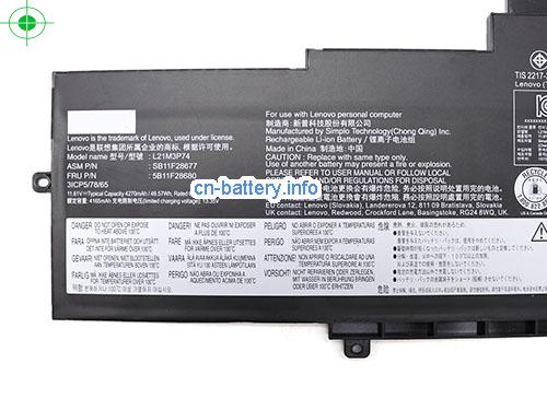  image 4 for  原厂 L21c3p74 电池 L21l3p74  Lenovo Thinkpad X1 Seies Li-ion 49.57wh  laptop battery 