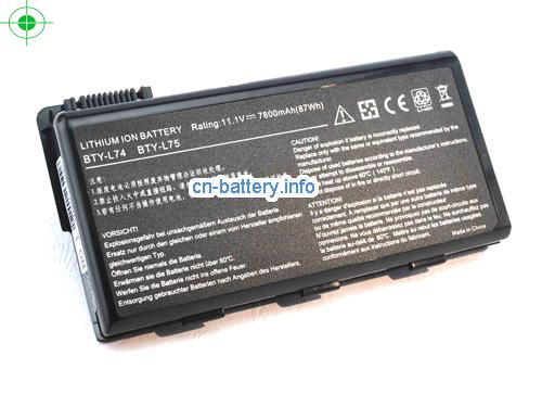  image 1 for  Msi Bty-l75 Cx600x Cr620 笔记本电脑 替代 电池   laptop battery 