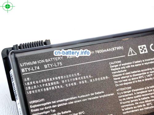  image 2 for  BTY-L74 laptop battery 