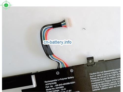  image 5 for  原厂 Sager 494088n 电池 Gb-s40-494088-020h Li-polymer 15.4v 45.3wh  laptop battery 