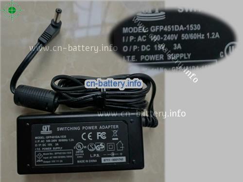 Gft Laptop AC Aapter 15V 3A