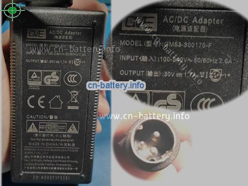 Gve Laptop AC Aapter 30V 1.7A