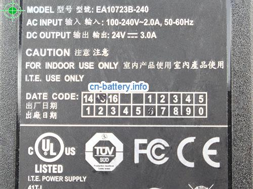  image 2 for  EDAC 24V 3A笔记本适配器，笔记本电脑充电器在线網購,EDAC24V3.0A72W-4PIN 