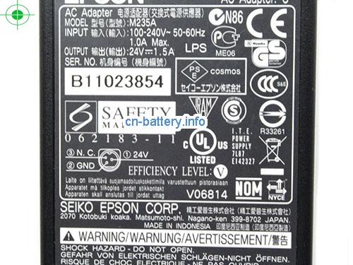  image 2 for  Epson 24V 1.5A笔记本适配器，笔记本电脑充电器在线網購,EPSON24V1.5A36W-3PIN 