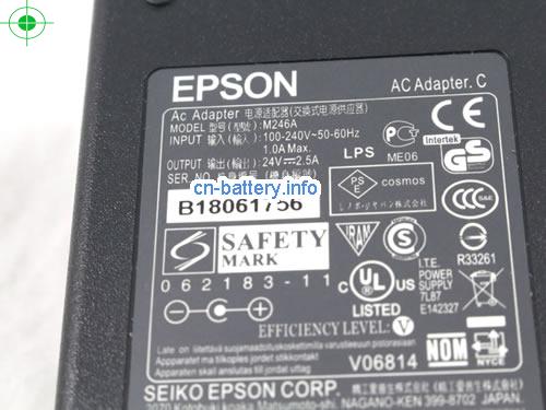  image 3 for  EPSON 24V 2.5A笔记本适配器，笔记本电脑充电器在线網購,ESPON24V2.5A60W-5.5x2.1mm 