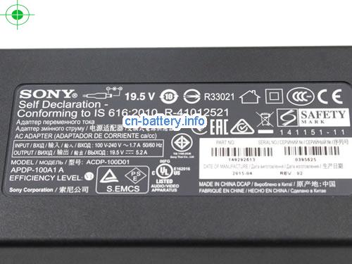  image 3 for  SONY 19.5V 5.2A笔记本适配器，笔记本电脑充电器在线網購,SONY19.5V5.2A101W-6.4x4.0mm 