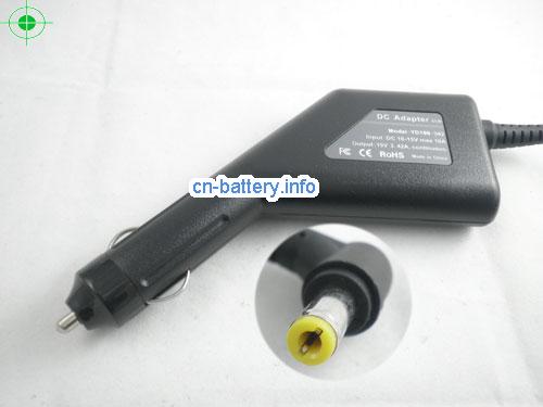 Laptop Car Aapter replace for TOSHIBA PA3468E-1AC3, 19V 3.42A 65W