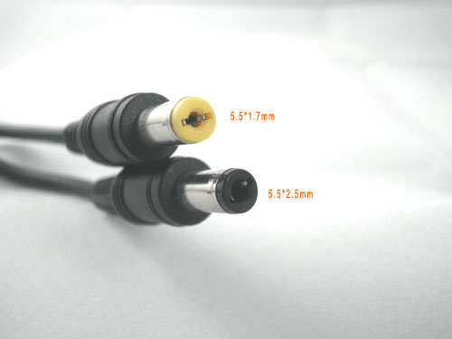 Difference of acer adapter tip 5.5*1.7mm and 5.5*2.5mm